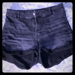 H&M high rise denim shorts